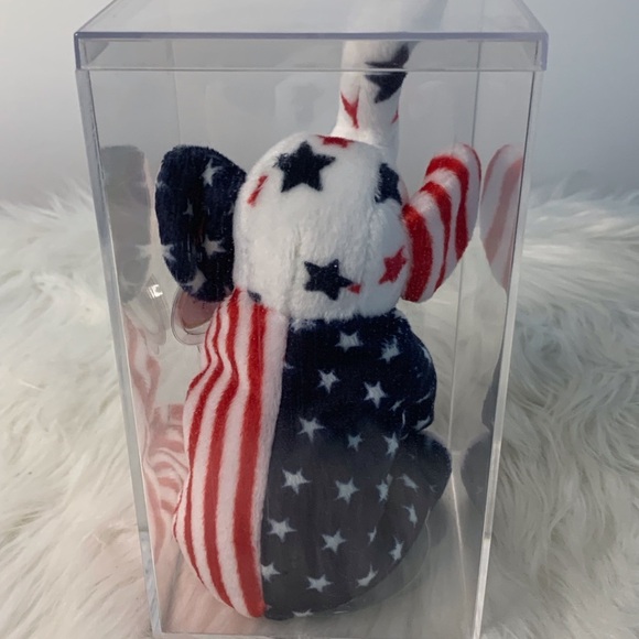 Ty (13) Righty 2000 Red and White Stuffed Animal Plush Toy - Picture 13 of 15